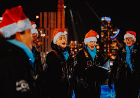 Singing on the top of the O2 