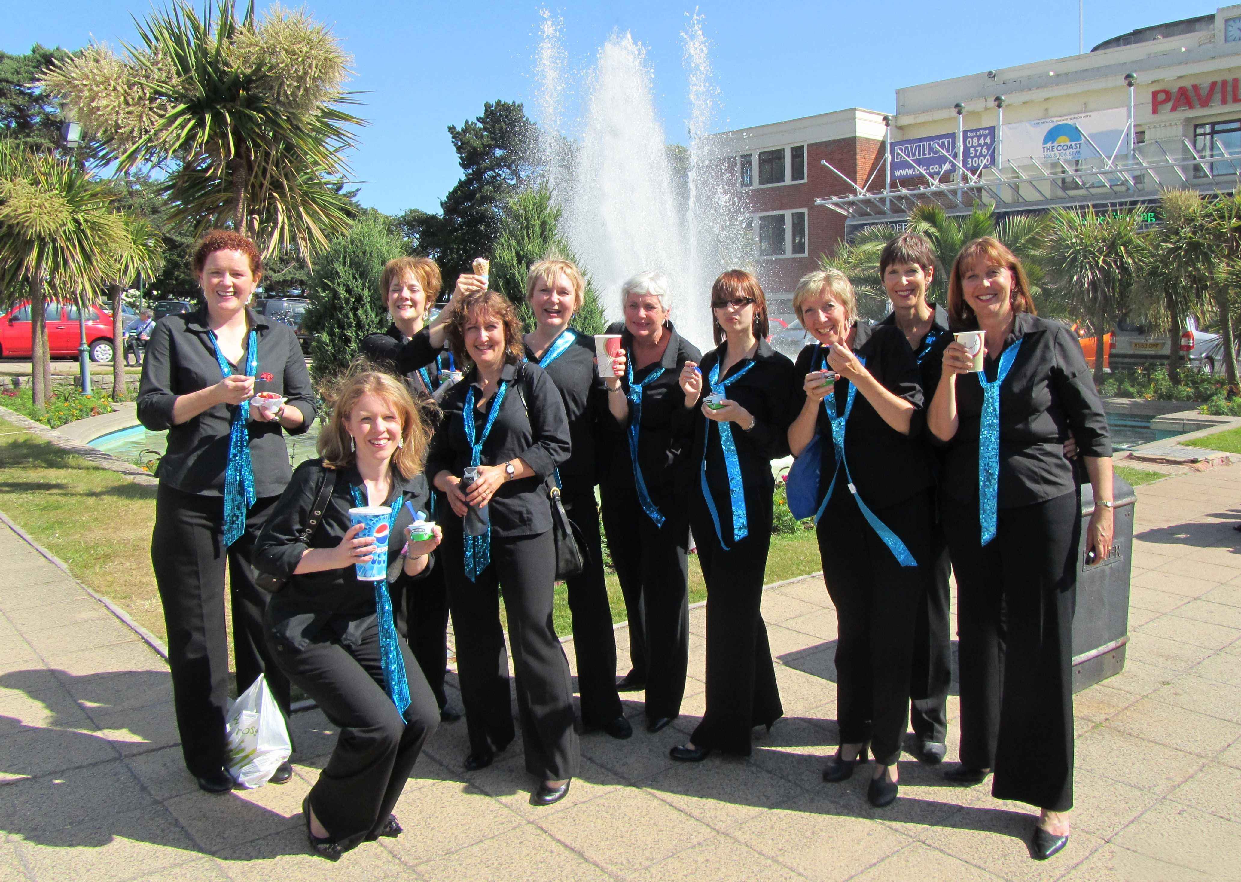 Vocal Dimension enjoying a well earned ice cream!