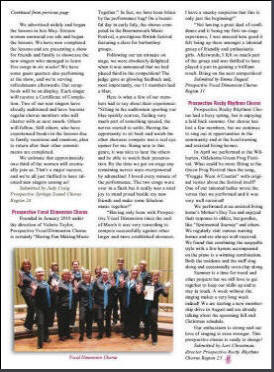 Check out Vocal Dimension's article on page 4 of the Sweet Adelines International magazine Pitch Pipe Lite!
