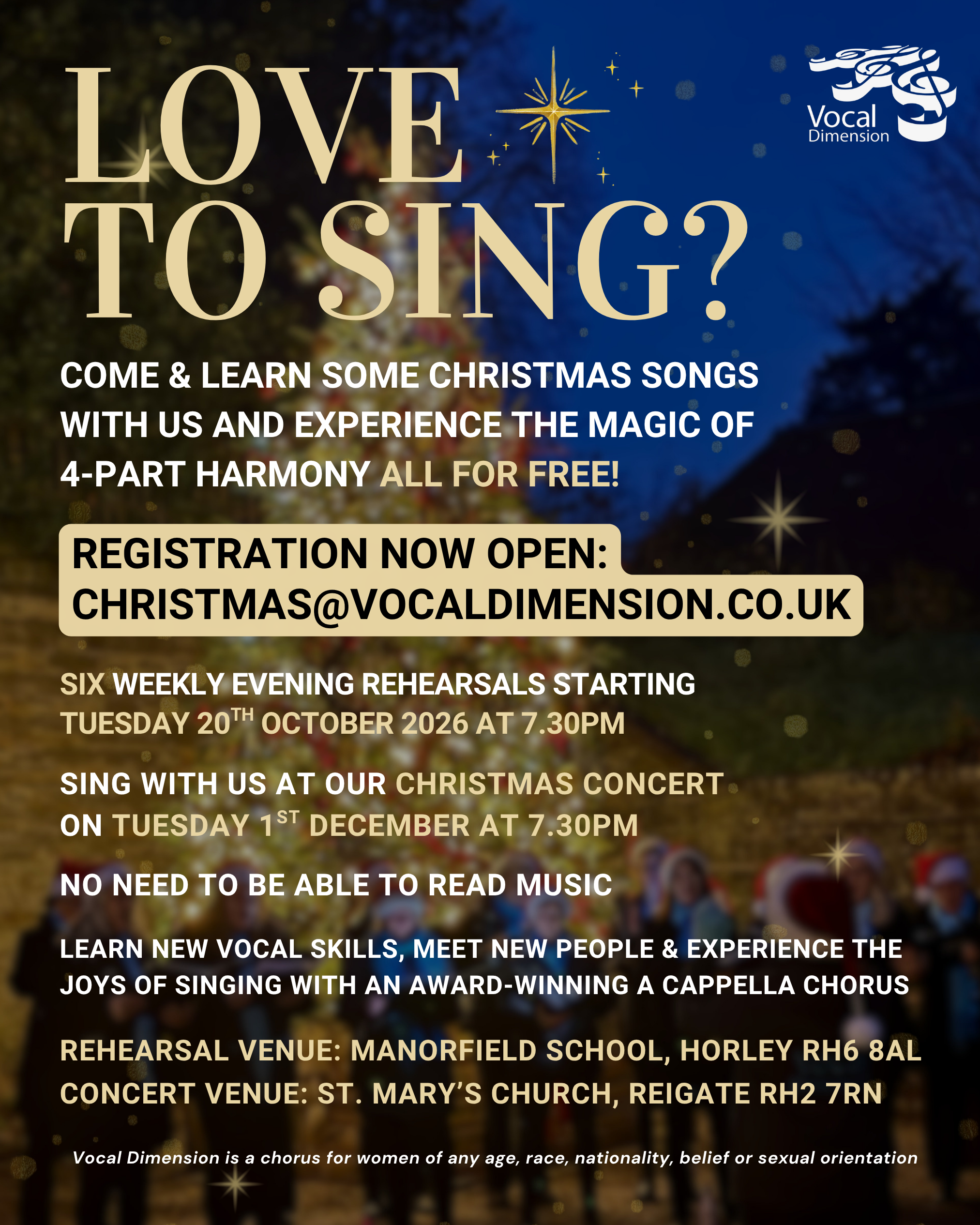 Love to sing? Join our Christmas Choir Love to sing? Join our Christmas Choir